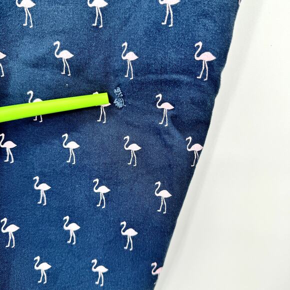 J Crew Shorts Mens 36 Flamingo Chino Blue Pink + Pockets Coastal Preppy - Picture 6 of 7